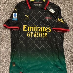 Puma X Off White AC Milan Santi Gimenez Jersey Sz L Bnwt
